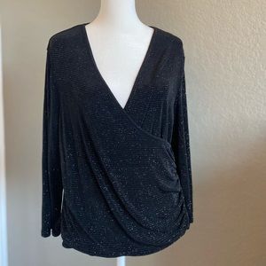 Black Sparkling Knit Top